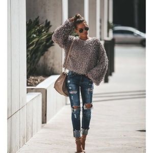 Vici textured pullover sweater